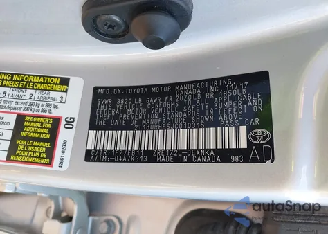 2018 Toyota Corolla Le z USA, uszkodzony, nr VIN 2T1BURHE6JC010315